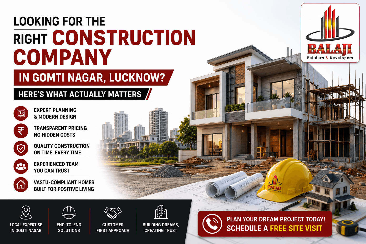 Looking for the Right Construction Company in Gomti Nagar, Lucknow? Here's What Actually Matters